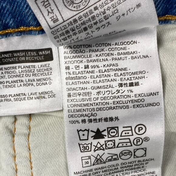 Levi's 502 Taper Jeans Men's 36x30 Fit (36x25) Medium Wash Causal Streetwear - Picture 7 of 10